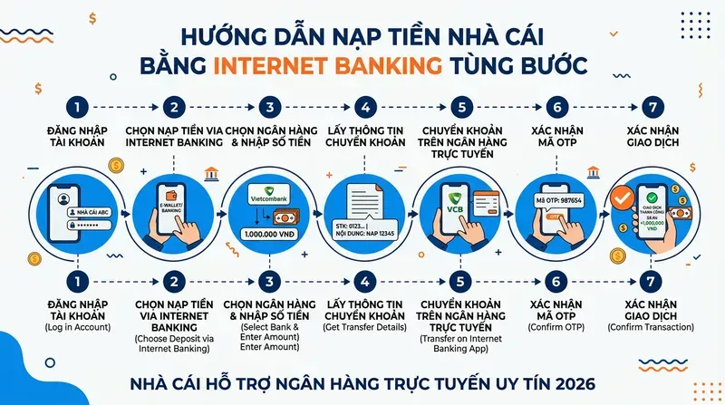 Vin88 4 Hướng Dẫn Nạp Tiền Nhà Cái Bằng Internet Banking Từng Bước
