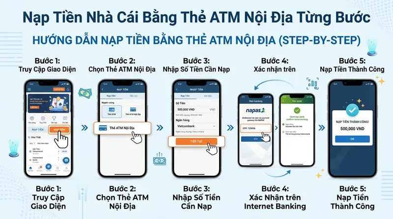 Vin88 4 Hướng Dẫn Nạp Tiền Nhà Cái Bằng Thẻ ATM Nội Địa Từng Bước