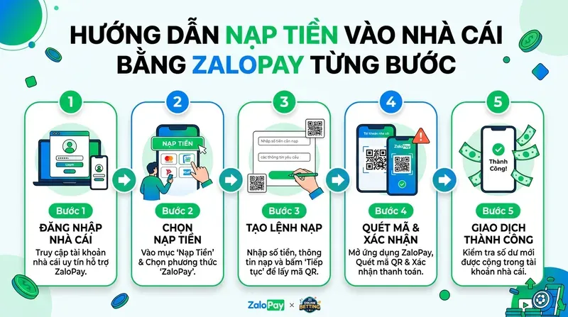 Vin88 4 Hướng Dẫn Nạp Tiền Vào Nhà Cái Bằng ZaloPay Từng Bước