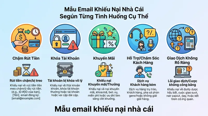 Mẫu Email Khiếu Nại Nhà Cái Chuẩn & Hiệu Quả Nhất 4 Mẫu Email Khiếu Nại Nhà Cái Theo Từng Tình Huống Cụ Thể