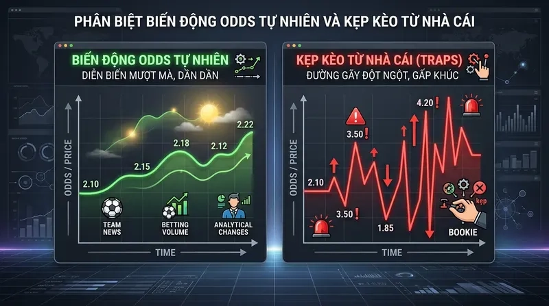 Giờ Nào Odds Biến Động Mạnh Nhất? Bí Quyết Đặt Kèo 4 Phân Biệt Biến Động Odds Tự Nhiên Và Kẹp Kèo Từ Nhà Cái