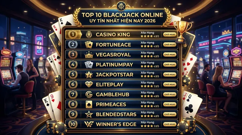 Top 10 Blackjack Online Uy Tín Nhất Hiện Nay