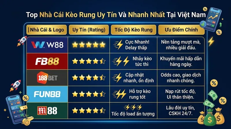 Top Nhà Cái Kèo Rung Uy Tín Và Nhanh Nhất Tại Việt Nam