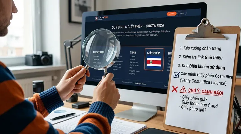 Vic88 5 Cách kiểm tra nhà cái có thật sự dùng giấy phép Costa Rica hay chỉ tự quảng cáo