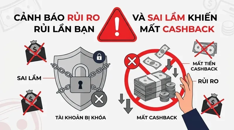 Cảnh Báo Rủi Ro Và Sai Lầm Khiến Bạn Mất Cashback
