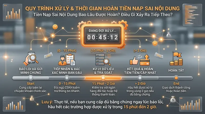 Tiền Nạp Sai Nội Dung Bao Lâu Được Hoàn? Điều Gì Xảy Ra Tiếp Theo?