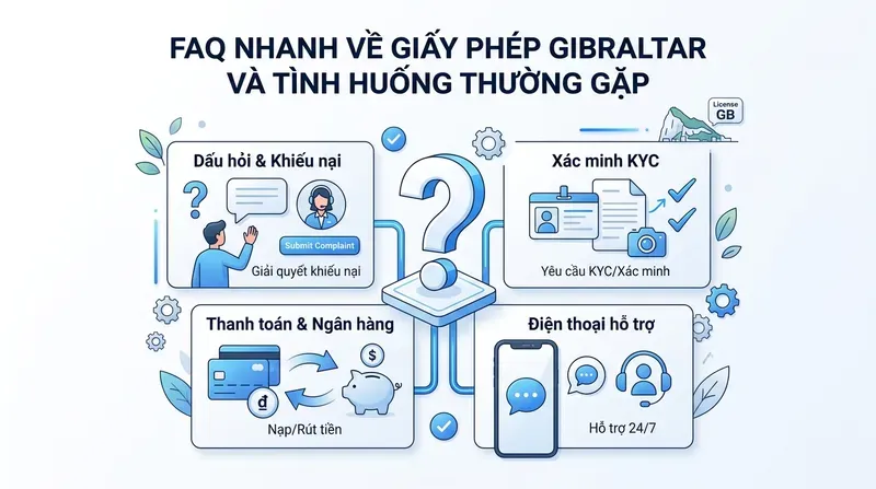 FAQ nhanh về giấy phép Gibraltar và các tình huống người chơi hay gặp