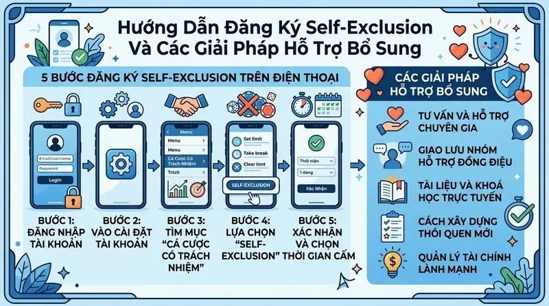 Hướng Dẫn Đăng Ký Self-Exclusion Và Các Giải Pháp Hỗ Trợ Bổ Sung