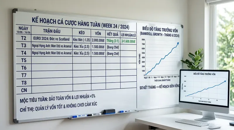 Lập Kế Hoạch Cá Cược Theo Tuần Và Tháng — Hệ Thống Bền Vững
