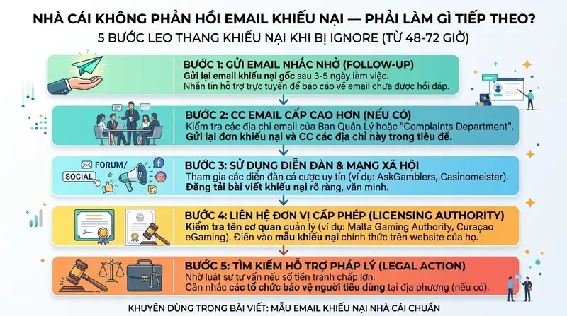 Mẫu Email Khiếu Nại Nhà Cái Chuẩn & Hiệu Quả Nhất 6 Nhà Cái Không Phản Hồi Email Khiếu Nại — Phải Làm Gì Tiếp Theo?