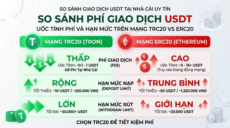SV88 6 Phí Giao Dịch Và Hạn Mức Nạp Rút USDT Tại Nhà Cái