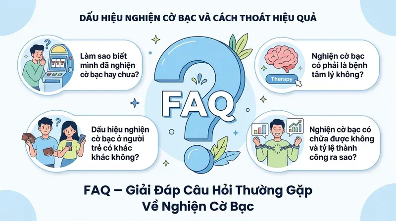 Dấu Hiệu Nghiện Cờ Bạc Và Cách Thoát Hiệu Quả 7 FAQ – Giải Đáp Câu Hỏi Thường Gặp Về Nghiện Cờ Bạc