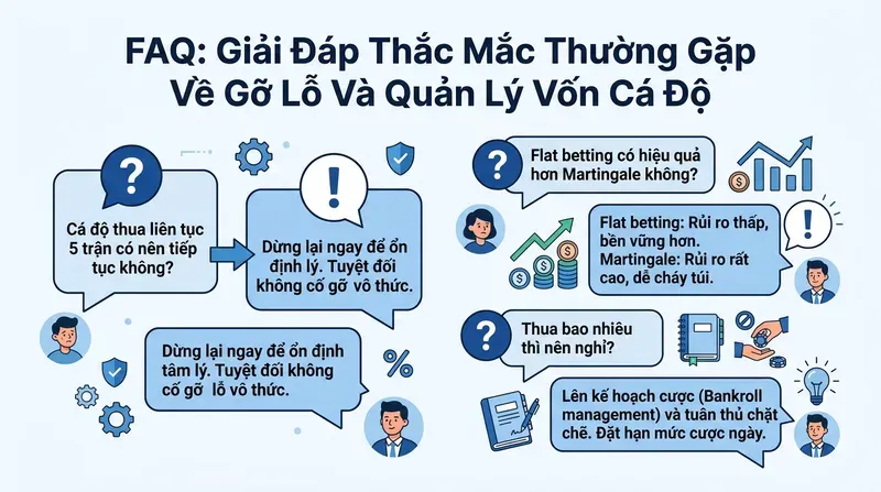 Cách Tránh Gỡ Lỗ Khi Cá Độ: Bí Quyết Không Cháy Tài Khoản 7 FAQ: Giải Đáp Thắc Mắc Thường Gặp Về Gỡ Lỗ Và Quản Lý Vốn Cá Độ