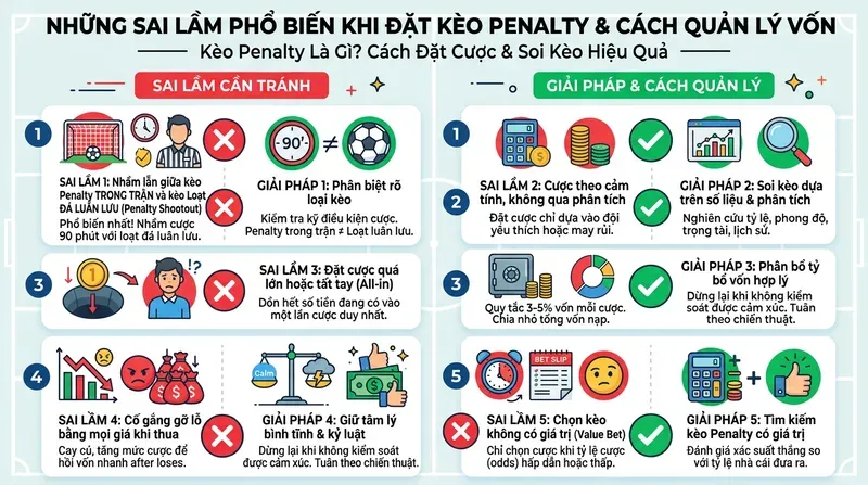 Những Sai Lầm Phổ Biến Khi Đặt Kèo Penalty Và Cách Quản Lý Vốn