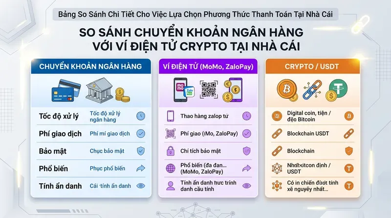 Vin88 8 So Sánh Chuyển Khoản Ngân Hàng Với Ví Điện Tử Và Crypto Tại Nhà Cái