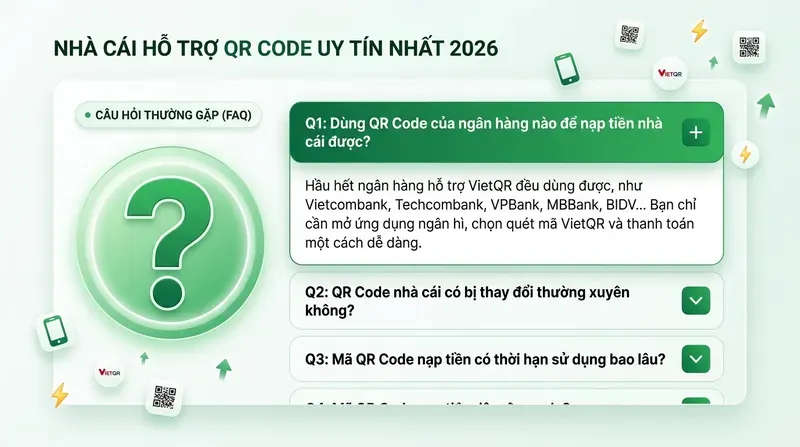 Câu hỏi thường gặp về nhà cái hỗ trợ QR Code (FAQ)