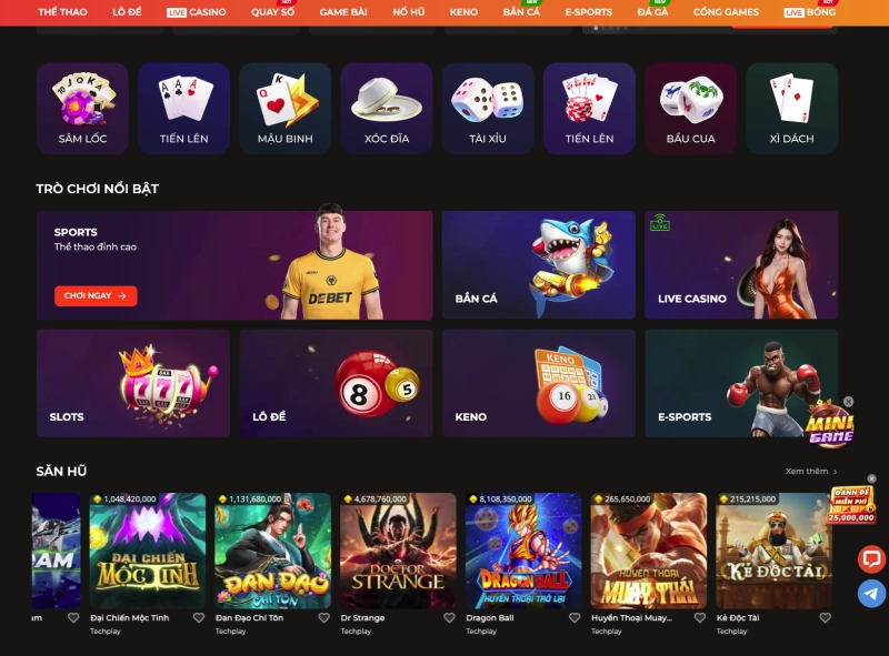 Nhà cái cung cấp hơn 3000 tự game