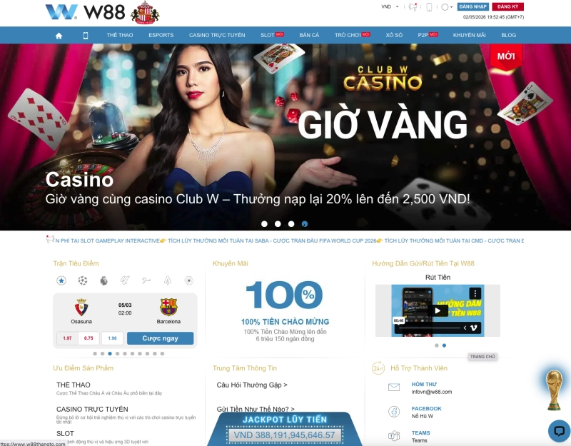 Trang chủ nhà cái W88