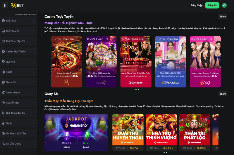 V9bet 2 Sảnh game V9bet