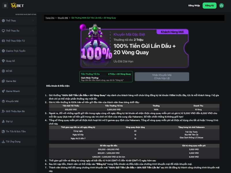 V9bet 3 Banner khuyến mãi chào mừng V9bet
