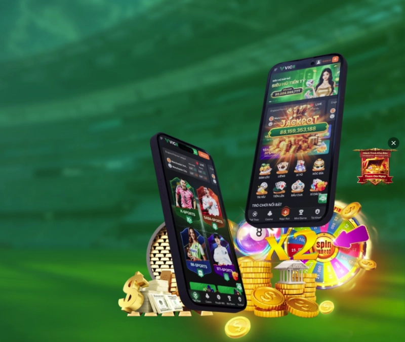 Giao diện Vic88 trên điện thoại di động