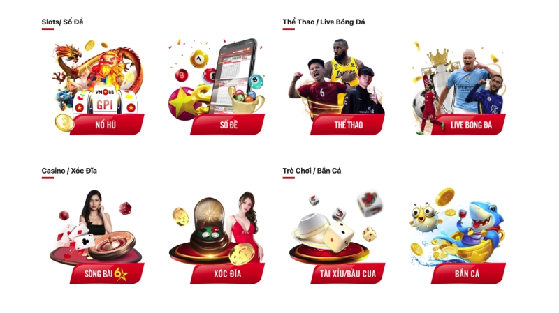 VN88 1 Kho game đa dạng tại VN88