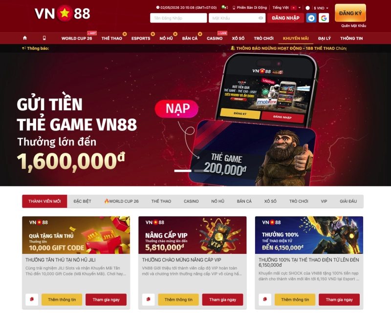 VN88 3 Chương trình khuyến mãi VN88